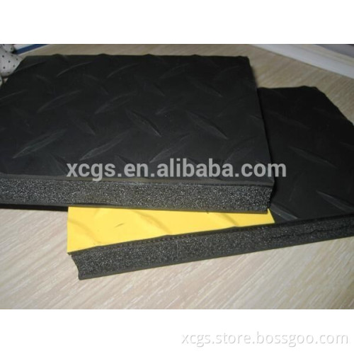 Black and yellow color cleanroom antistatic esd rubber mat
